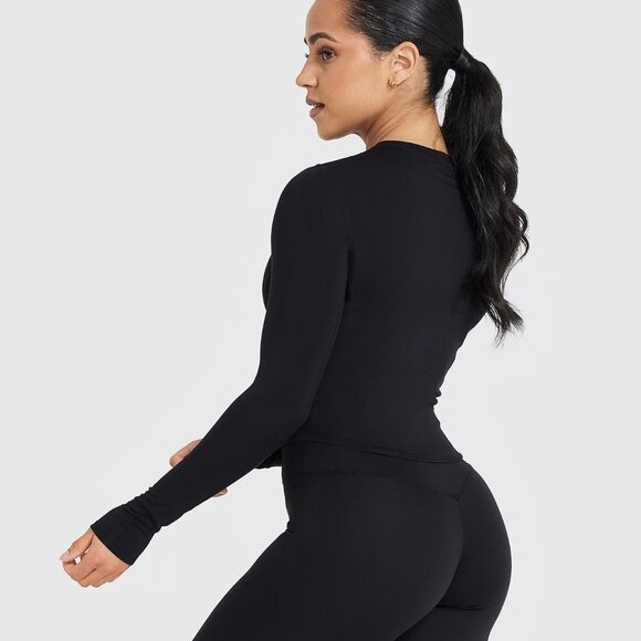 NWT Mellow Soft Mid Long Sleeve Top in Black - Size Medium - Picture 4 of 4